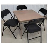 Folding table and 4 chairs