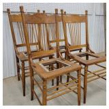 4 crest back oak chairs need seats