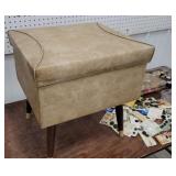 Mid century sewing caddy with contents