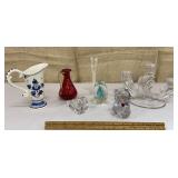 Pretty glass/ceramic items - bud vase,