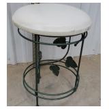 Iron base foot stool