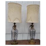 Pair ugly glass lights