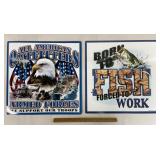 2 metal signs - Armed Forces & Fishing