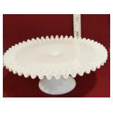 Milk glass cake stand
