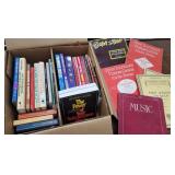 2 boxes books and music