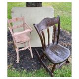 Card table & 2 child