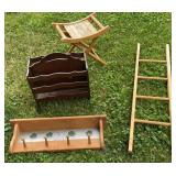 Stool, ladder, magazine rack, coat hooks -projects