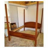 Cherry pencil post queen bed frame