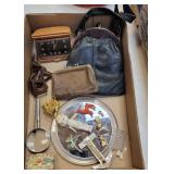 Box girly - purse, jewelry, pigs, thermometer,