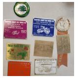 Bradford County Old-Timers button and Plates