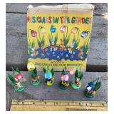 Darling hand carved & decorated Musicians in the