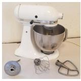 KitchenAid mixer with attachments, works good