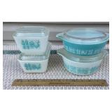 Pyrex! Turquoise Amish Butterprint - nice shape