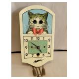 Miniature German cat cuckoo clock - eyes move