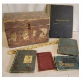 Very old dome box W/early books