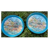 2 retro Pepsi trays featuring Coney Island