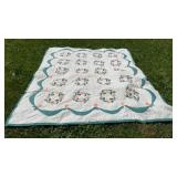 Green white & pink quilt - full size?