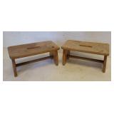 2 footstool benches 15"8"7"