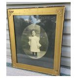 Nice old frame w/ great wavy/rippled glass approx