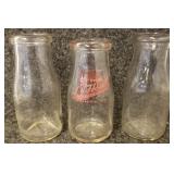 3 pint milk bottles, Maple Farm Inc. Elmira,