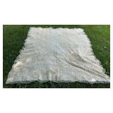 Beautiful full size popcorn crocheted quilt -