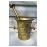 Brass mortar & pestle
