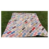 Antique Bow tie hand stitched quilt - full size