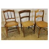 3 country chairs - good seats