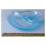 BEAUTIFUL opalescent art glass serving dish w/