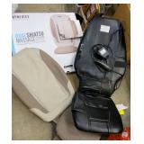 2 Homedics Shiatsu cushions - 1 black & 1 tan