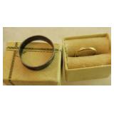 10k baby ring & sterling ring