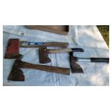 4 hatchets