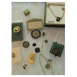 Early masonic, 4H, PABankers, and other pins &