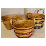 3 nice Bradford baskets