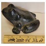OLD heavy Cast iron frog doorstop
