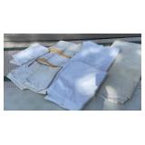 Vintage linens - 3 flat sheets (double/twin) & 3