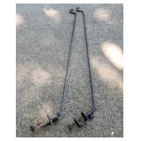 2 clamp on railing plant hangers 54"