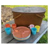 Picnic basket w/ contents