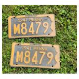 Pair 1941  PA license plates