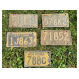 5 PA license plates- barn dirty :)