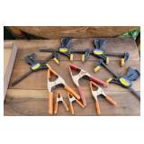 4 Quick grip clamps and spring clamps
