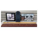 Country art - farmhouse print, candleholder,