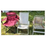 3 folding chairs
