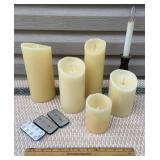 Battery operated flickering candles w/2 remotes