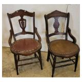 2 victorian chairs