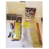 Quilting related items, quilting book, trimmer,