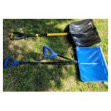 2 snow shovels