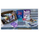 Box of vintage sewing