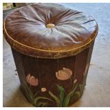 Retro canvas storage stool