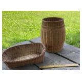 2 early baskets - 1 unraveling a bit on the bottom